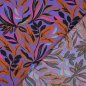 Preview: Baumwoll Satin - Lush Leaves - purple - Nerida Hansen