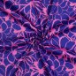 Preview: Baumwoll Satin - Magnolia - royal blue - Nerida Hansen