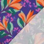 Preview: Viskose Stretch - Spring Garden - royal blue/apricot - Nerida Hansen