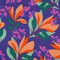 Preview: Viskose Stretch - Spring Garden - royal blue/apricot - Nerida Hansen