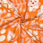 Preview: Bio Baumwoll Satin - Fiori - Col. 01 orange - Al Lago - Hamburger Liebe - Albstoffe