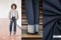 Preview: Denim mit Elasthan - recycelte Baumwolle - unwashed - indigo - Fibremood No. 32