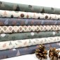 Preview: Baumwolle Popeline - Christmas Forest - khaki