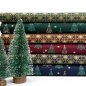 Preview: Baumwolle Popeline - Christmas Trees - bordeaux