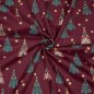 Preview: Baumwolle Popeline - Christmas Trees - bordeaux