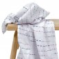 Preview: Baumwolle Crinkle - Dobby Stripe - white