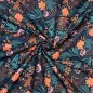 Preview: Baumwollwebware - Flowers and Frogs - navy