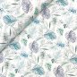 Preview: Bio Sommer French Terry - Jungle Leaves - white