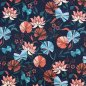 Preview: Baumwollwebware - Fan Flowers - navy