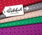 Preview: Bio Jacquard - Cross Square - A89/A17 - sabbia/meringa - Wonderland - Hamburger Liebe - Albstoffe