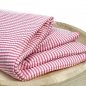 Preview: RESTSTÜCK 90cm !!! - Jersey Seersucker - Small Stripes - pink white