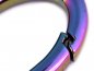 Preview: Karabiner Ring - Regenbogen - rund - 25mm