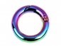 Preview: Karabiner Ring - Regenbogen - rund - 18mm