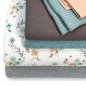 Preview: Strickjersey - Ottoman - Flowers - dusty green