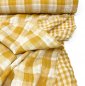 Preview: Musselin - Checks - Double Sided - ochre