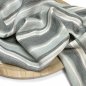 Preview: Musselin - Sanded Stripes - grey