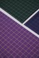 Preview: Bio Baumwoll Oxford - Grid - indigo night/fuchsia - Mind the Maker