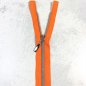 Preview: Reißverschluss - teilbar - 70 cm - orange/silbergrau metallisiert