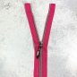Preview: Reißverschluss - teilbar - 90 cm - pink/silbergrau metallisiert