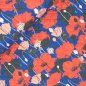 Preview: RESTSTÜCK 1,50m !!! - Stepper - Poppy Flowers - blue/red