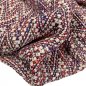 Preview: Struktur Jacquard Mantelstoff - Kenzie - blau/rot