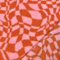 Preview: Teddyplüsch - Mantelstoff - Graphic - orange/rosa