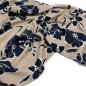 Preview: Viskose Twill - Flower Yara - beige/blue navy