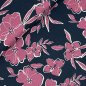 Preview: Viskose Twill - Flower Yara - blue navy/violett