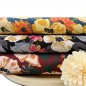 Preview: Viskose Twill - Flower Cloris - marine/gelb