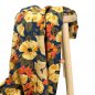 Preview: Viskose Twill - Flower Cloris - marine/gelb