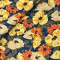 Preview: Viskose Twill - Flower Cloris - marine/gelb