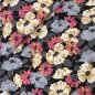 Preview: Viskose Twill - Flower Cloris - schwarz/grau