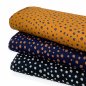 Preview: Viskosejersey - Dots - ocker/navy