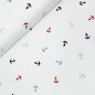 Preview: Baumwoll Popeline - Anchor - white/red/blue