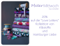 Preview: Bio Canvas - Dot by Dot - Col. 02 - Love Letters - Hamburger Liebe - Albstoffe