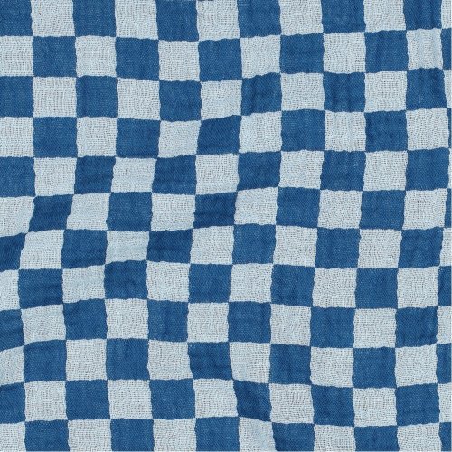 Musselin - Checks - blue