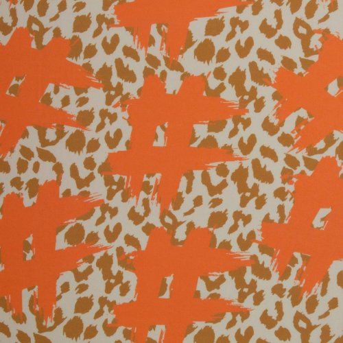 Viskose - Leo Hasthag - beige/apricot - Love Collection - Swafing by Kibadoo