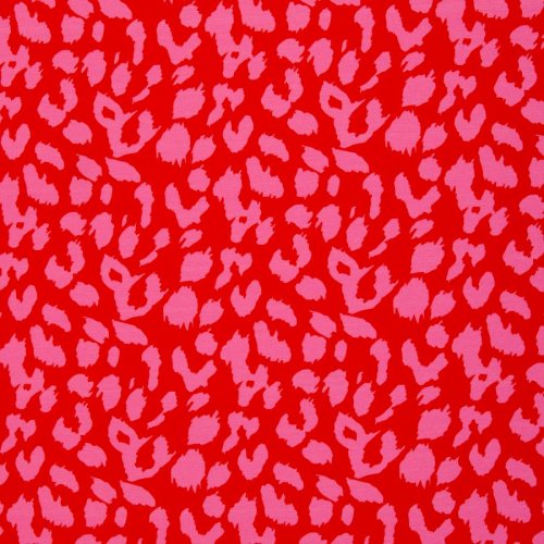 Modal French Terry - Leo - rot/pink - Love Collection - Swafing by Kibadoo