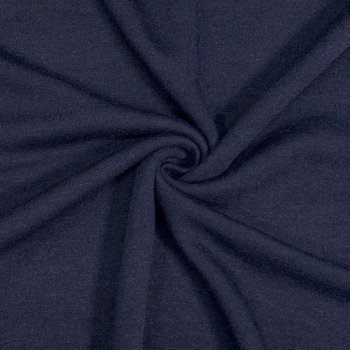 Viskose Strick Jersey - Merino Touch - uni - navy