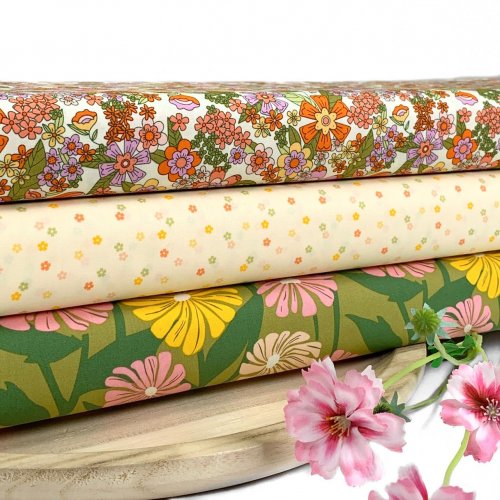 Baumwolle - Free Spirit Sunlit - Flower Bloom - Art Gallery Fabrics