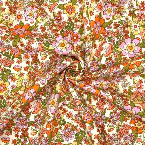 Baumwolle - Stay Groovy Sunshine - Flower Bloom - Art Gallery Fabrics