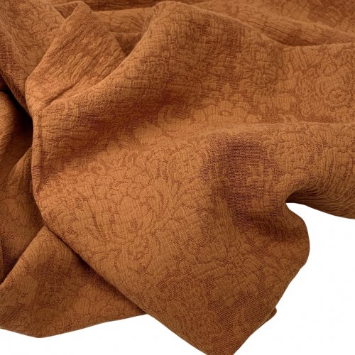 Baumwoll Leinen Jacquard - Erica - gold brown