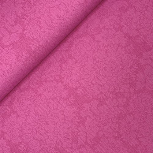 Baumwoll Leinen Jacquard - Erica - fuchsia