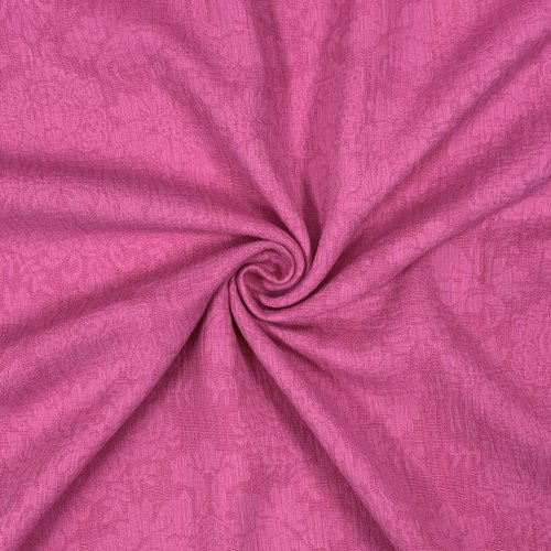 Baumwoll Leinen Jacquard - Erica - fuchsia