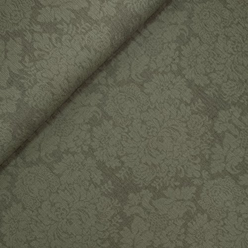 Baumwoll Leinen Jacquard - Erica - khaki