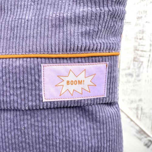 Patches - BOOM - lila/orange - #mehrEtikette - Ännisews und Prülla