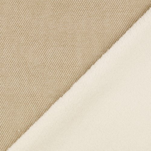 Chenille Strick mit Teddyabseite - Caprice - beige