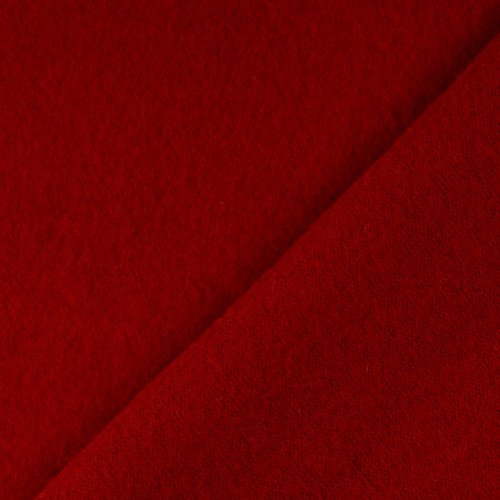 Wollfleece - uni - rot