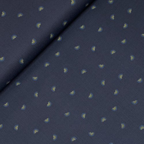 Baumwolle - Always Look For Rainbows - mysterious navy - Cotton and Steel