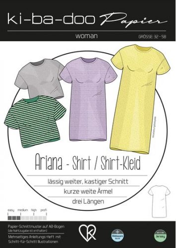Papierschnittmuster - Ariana - Shirt/Kleid - Damen - Kibadoo